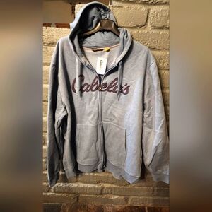 Cabela's Blue Fleece-Lined Hoodie Zip-Up Jacket NWT MEN'S 3XL